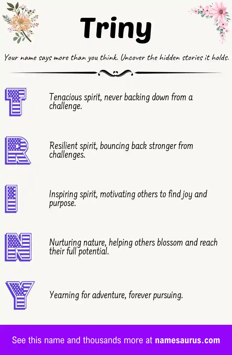 Acrostic poem about Triny.