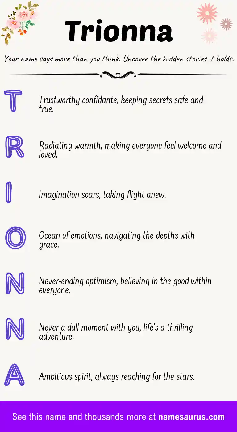 Acrostic poem about Trionna.