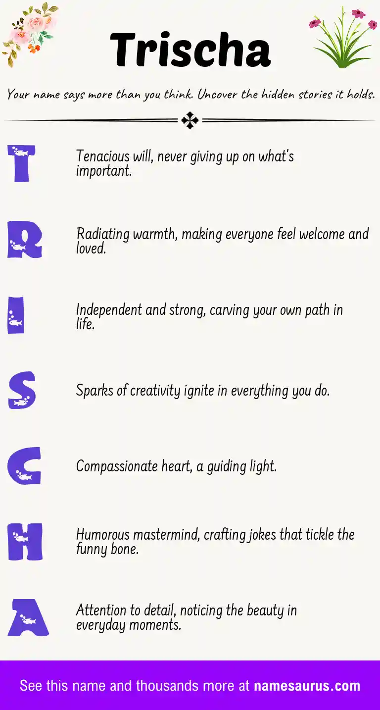 Acrostic poem about Trischa.