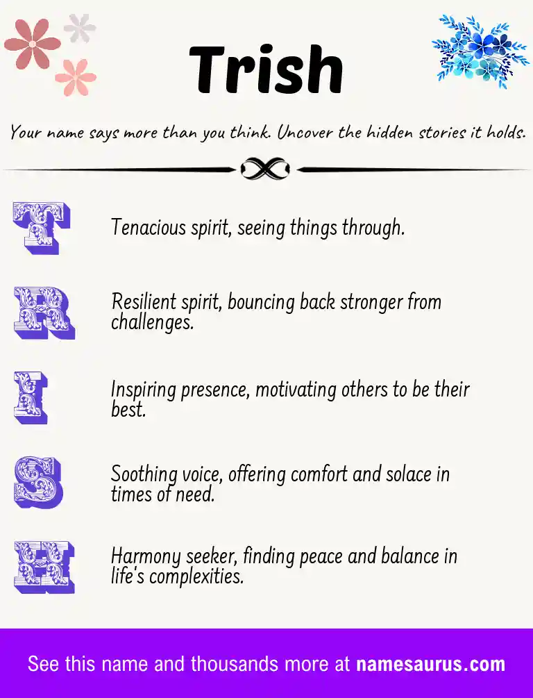 Acrostic poem about Trish.