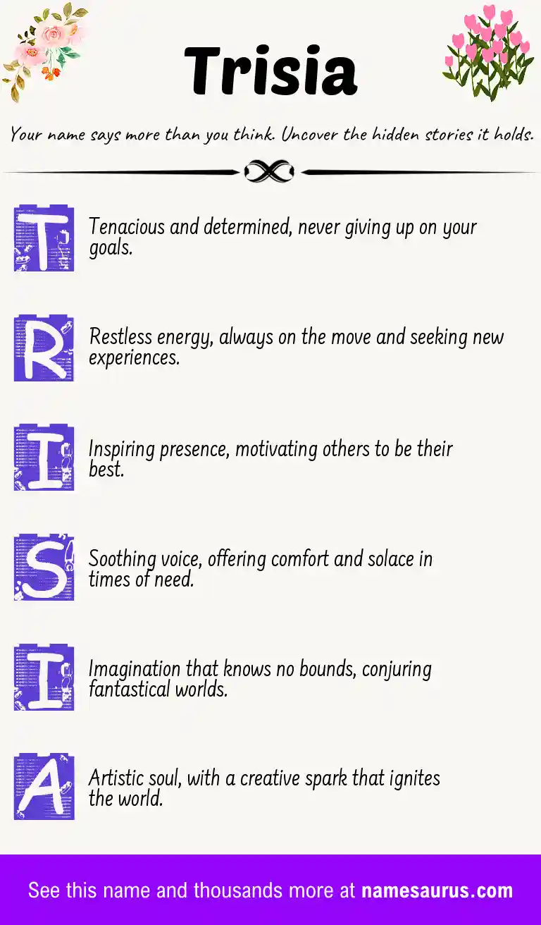 Acrostic poem about Trisia.