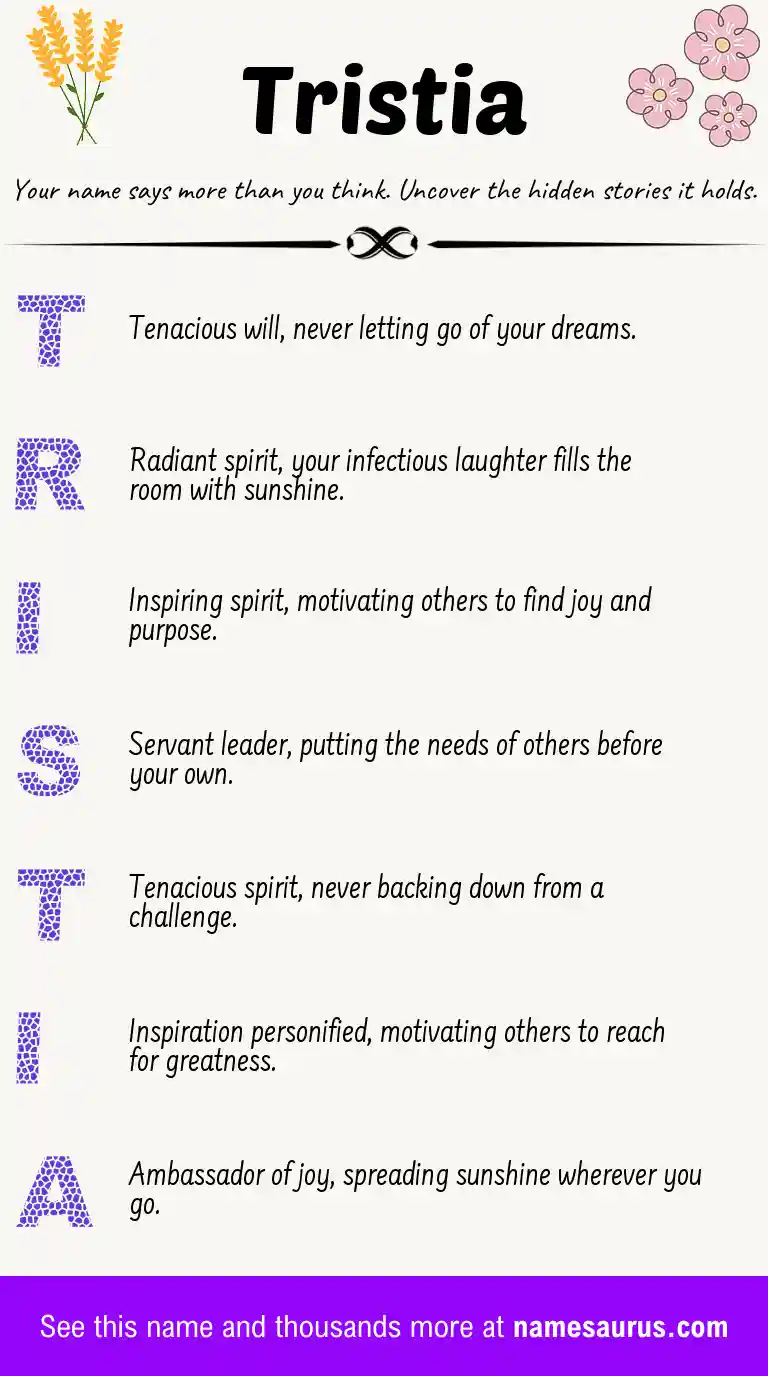 Acrostic poem about Tristia.