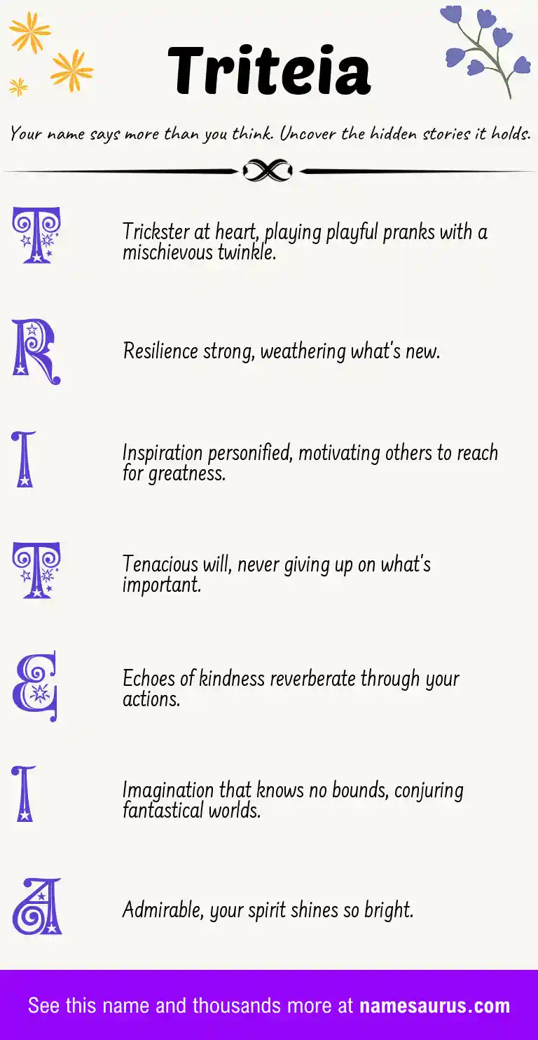 Acrostic poem about Triteia.