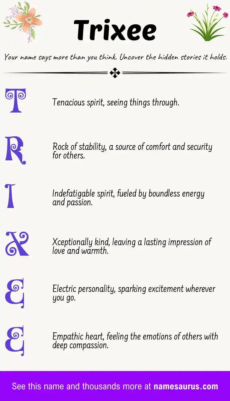 Acrostic poem about Trixee.