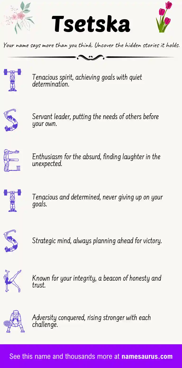 Acrostic poem about Tsetska.