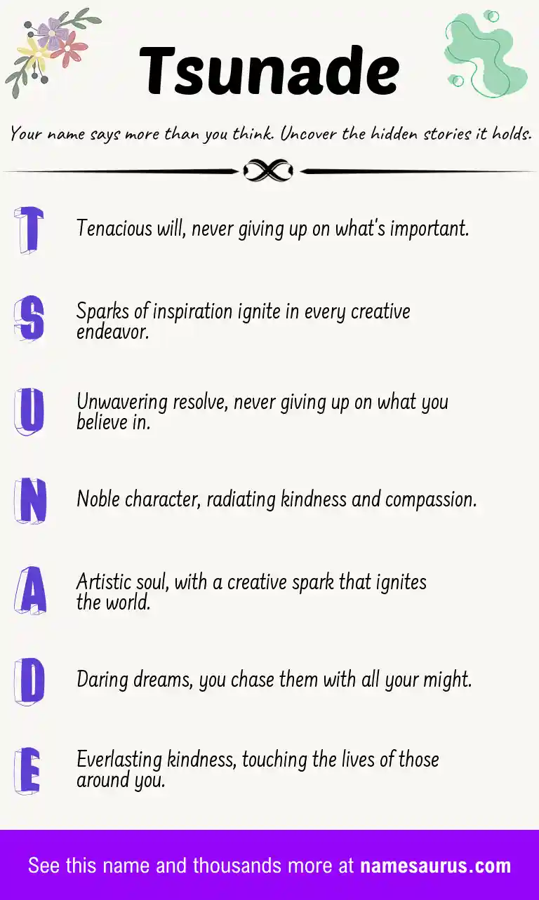 Acrostic poem about Tsunade.