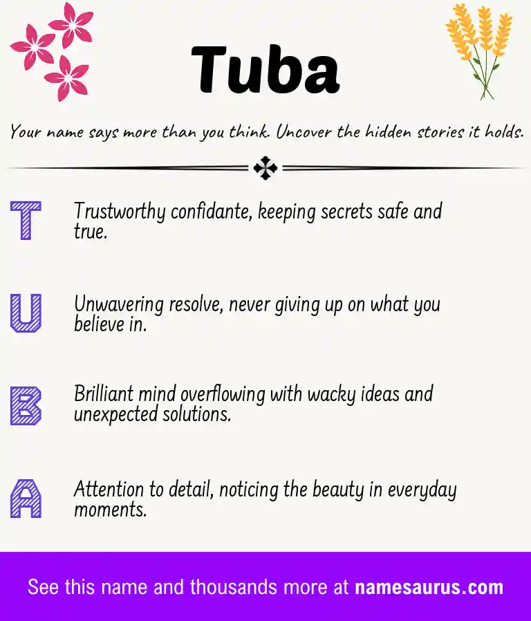 Acrostic poem about Tuba.
