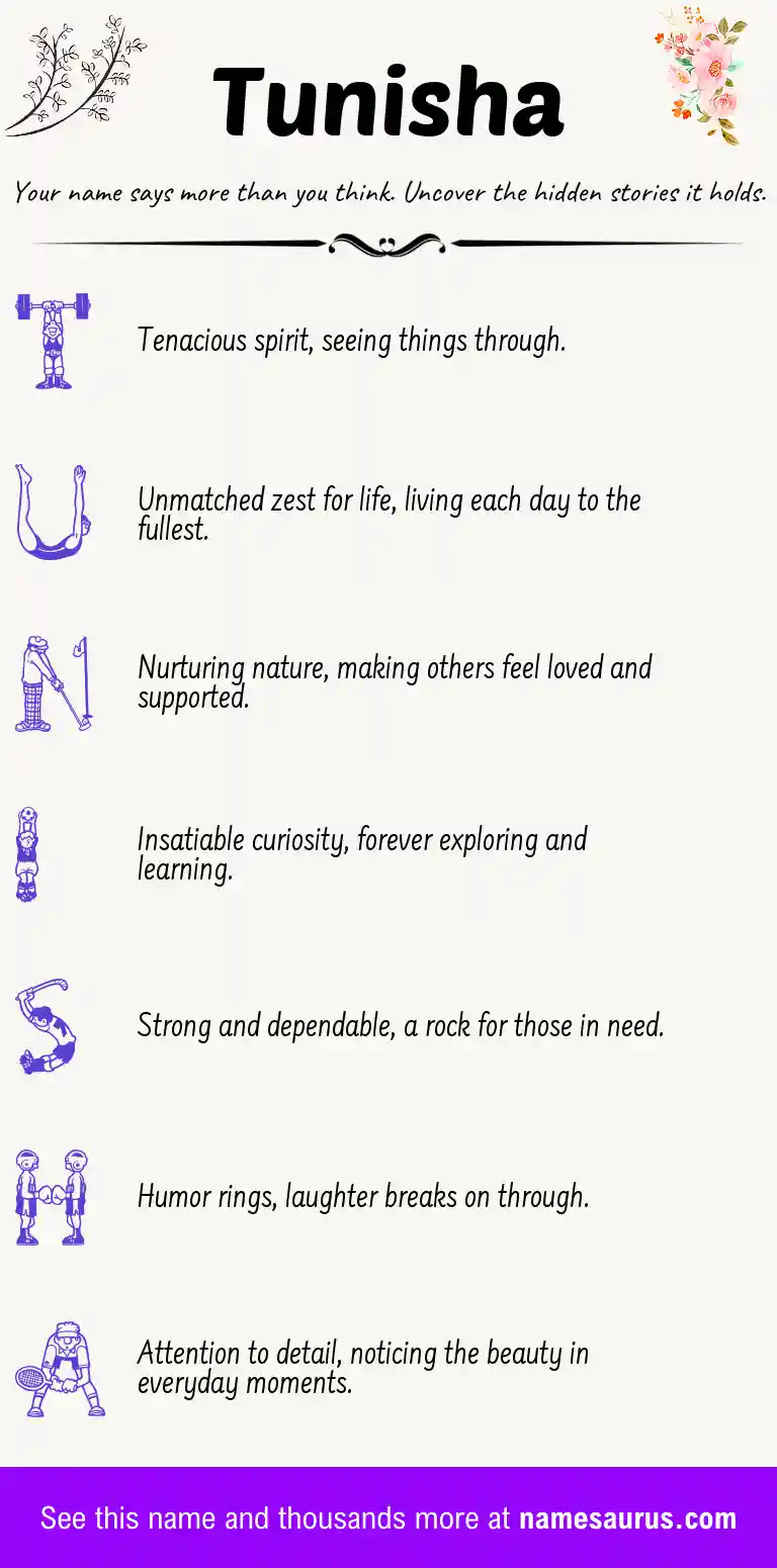 Acrostic poem about Tunisha.