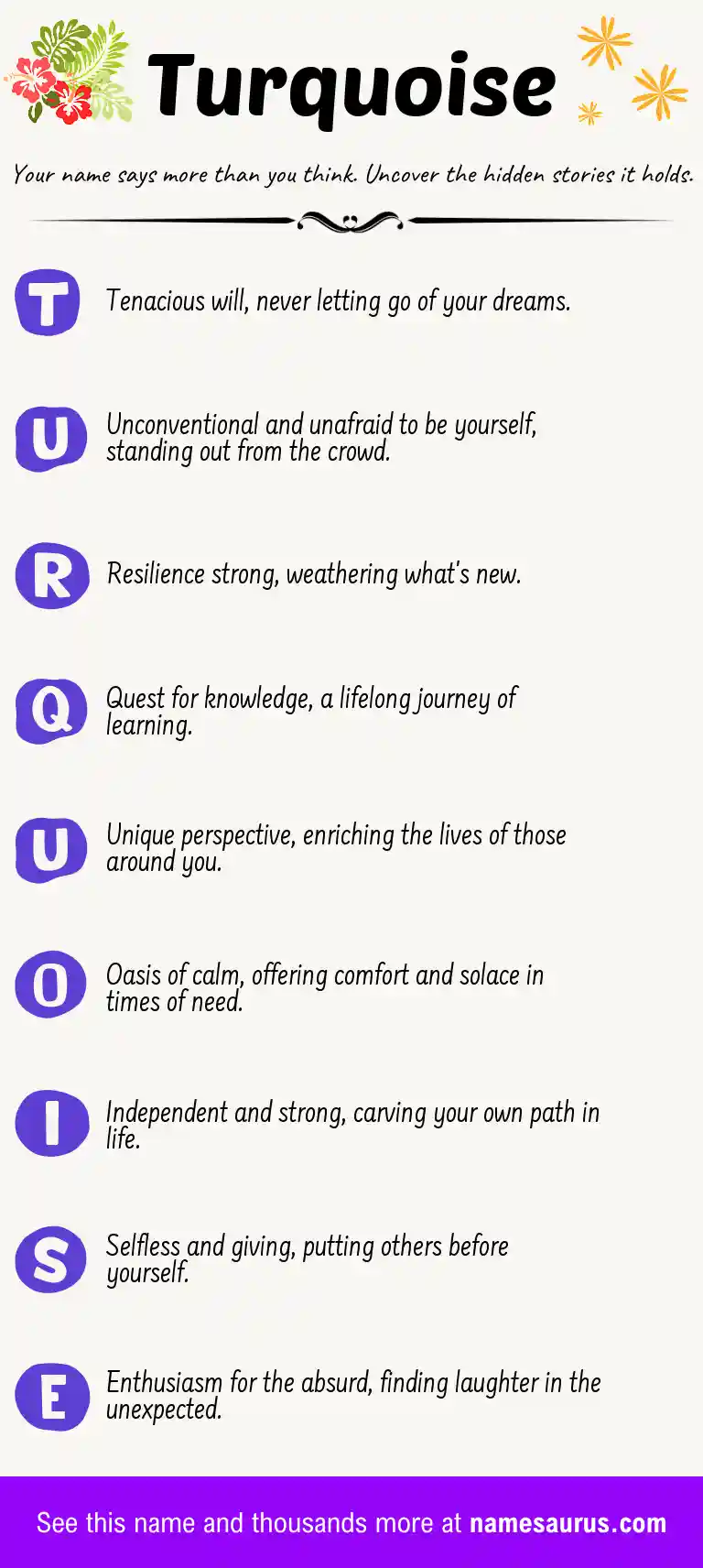 Acrostic poem about Turquoise.