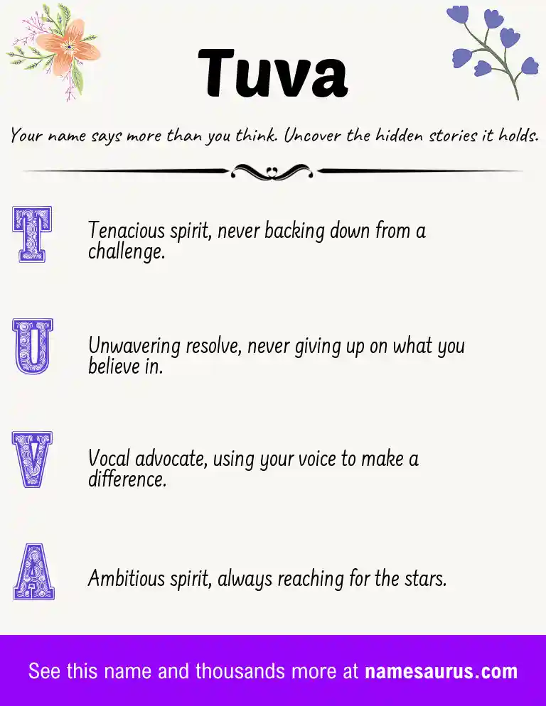 Acrostic poem about Tuva.