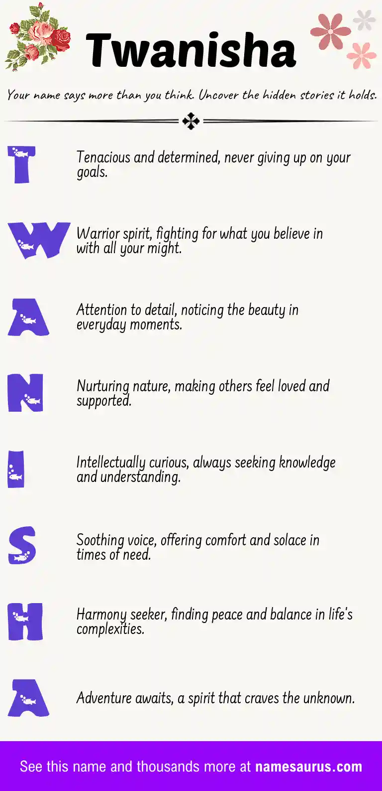 Acrostic poem about Twanisha.