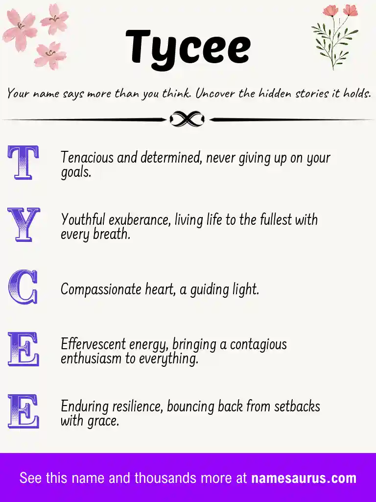 Acrostic poem about Tycee.