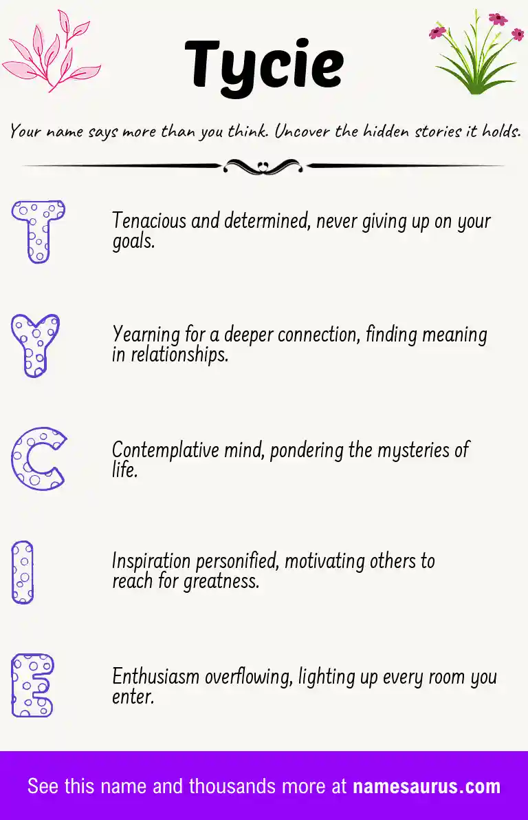 Acrostic poem about Tycie.