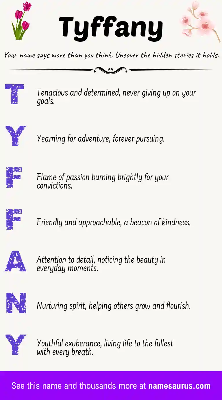 Acrostic poem about Tyffany.