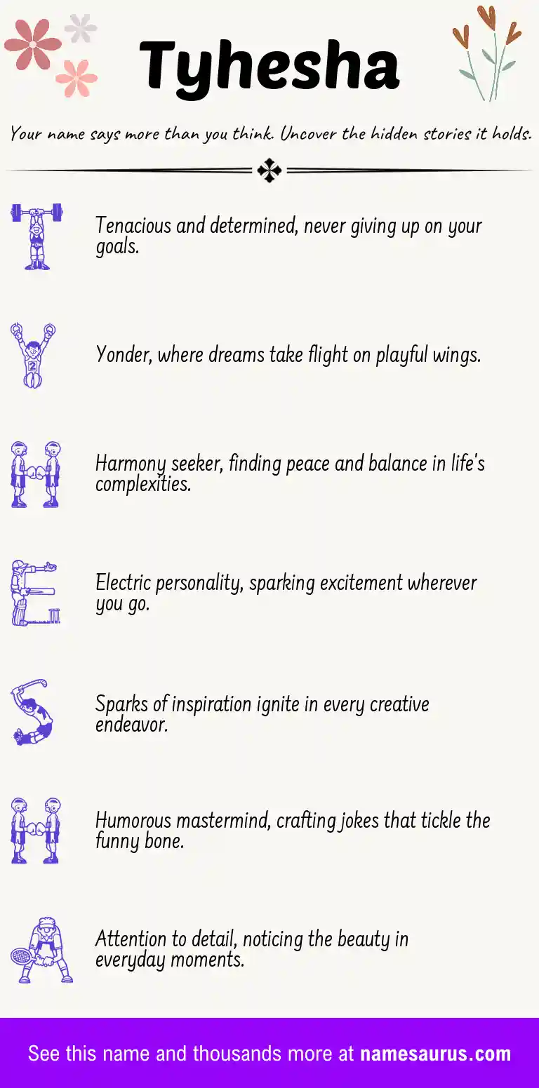 Acrostic poem about Tyhesha.