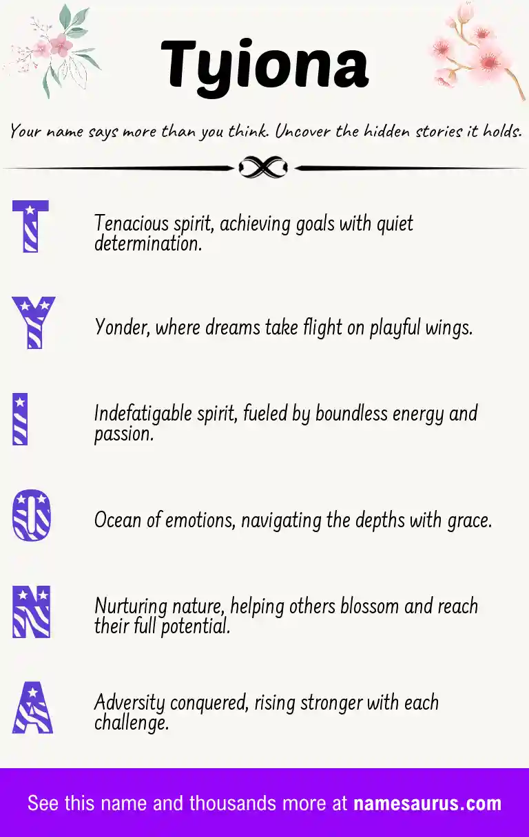 Acrostic poem about Tyiona.
