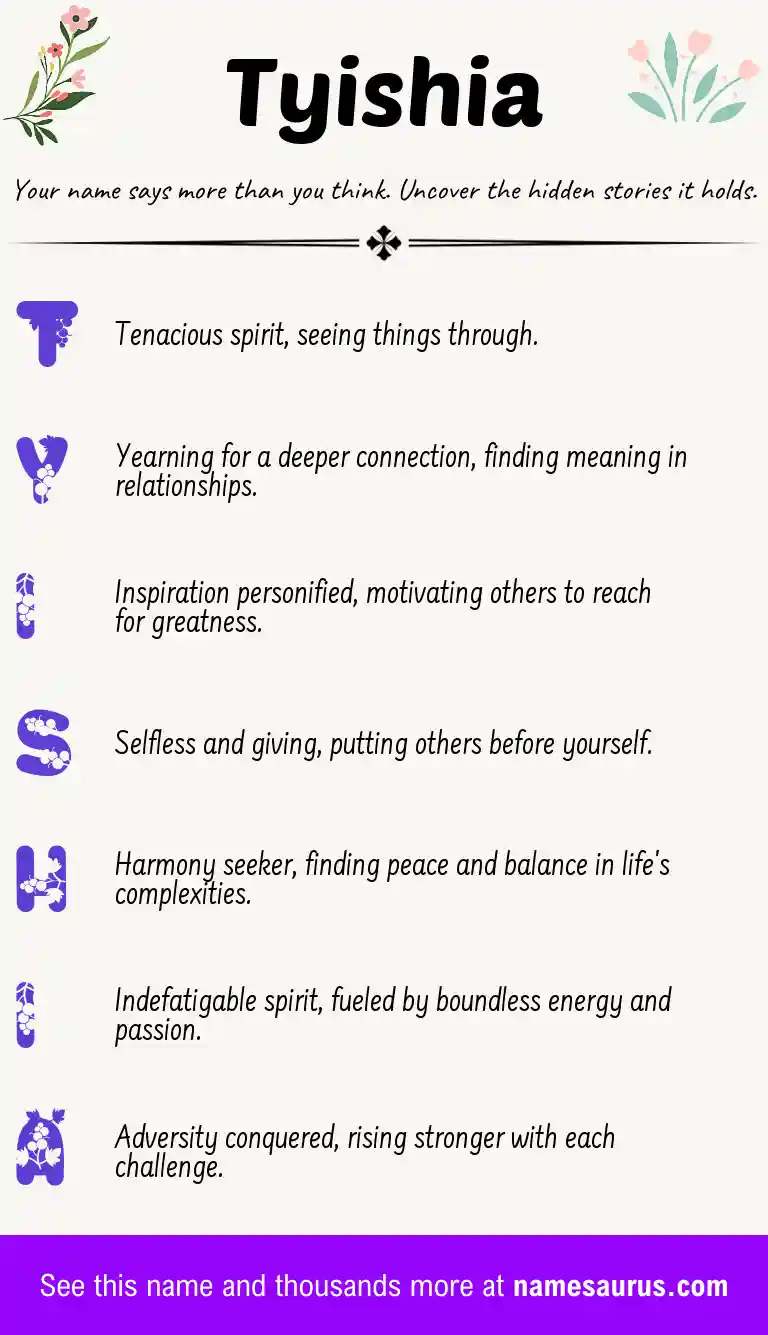 Acrostic poem about Tyishia.