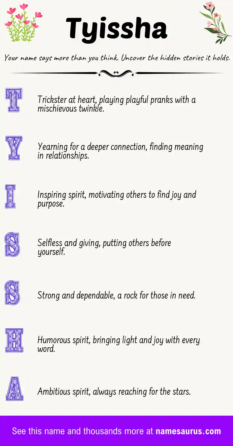 Acrostic poem about Tyissha.