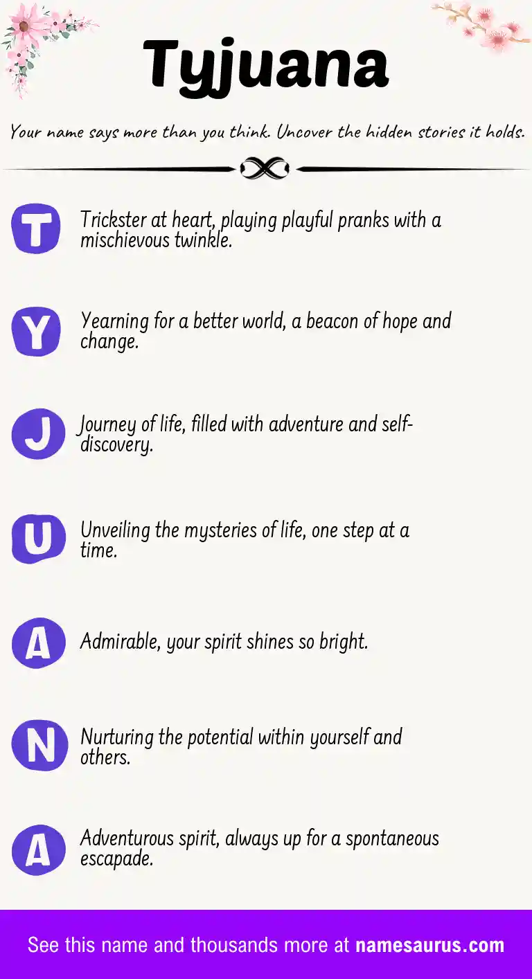 Acrostic poem about Tyjuana.