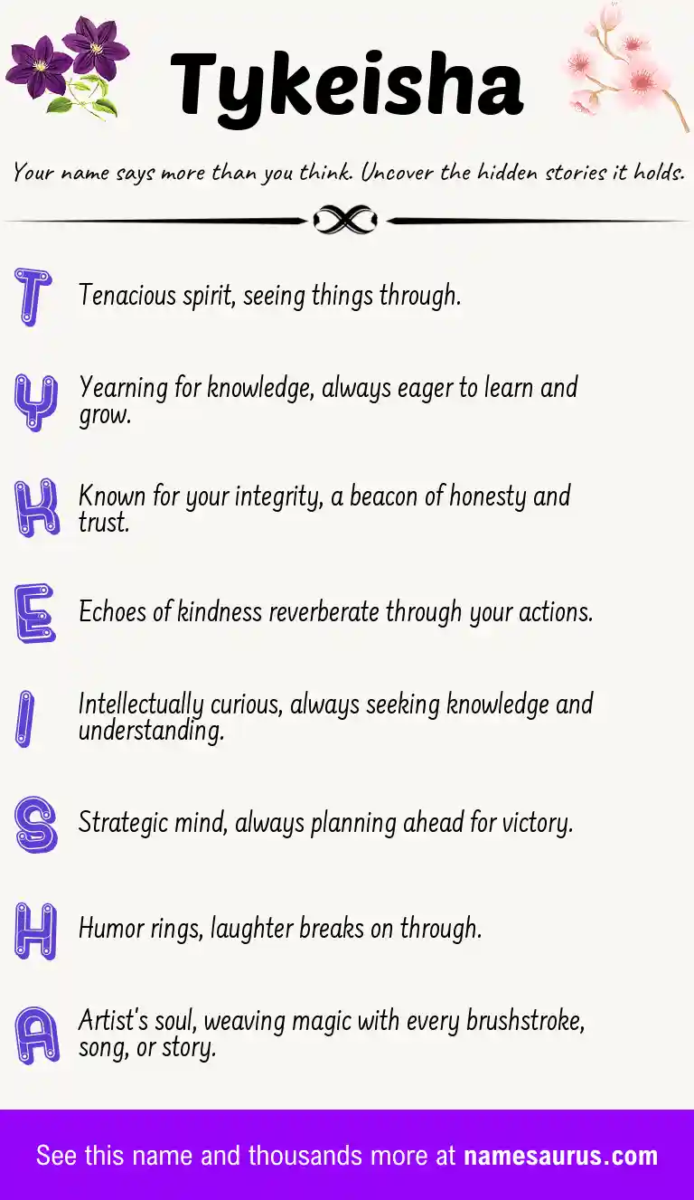 Acrostic poem about Tykeisha.
