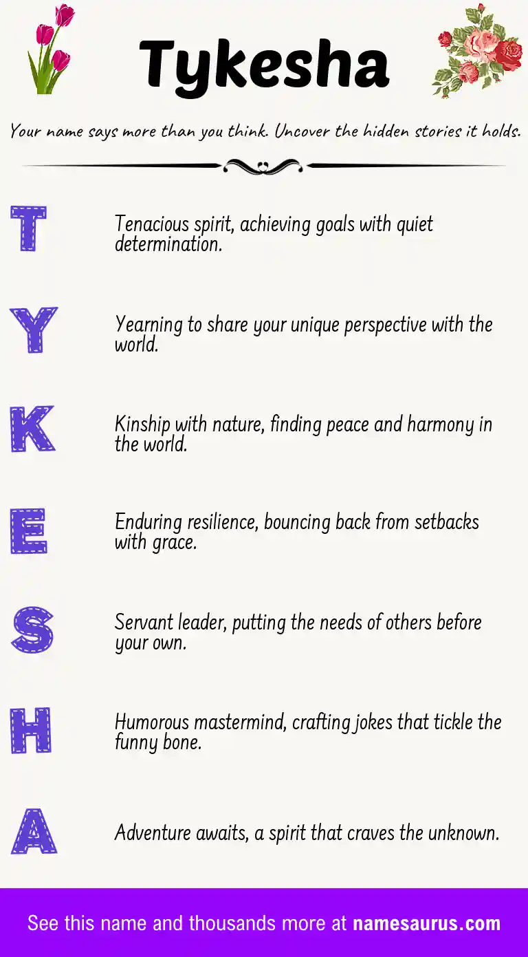 Acrostic poem about Tykesha.