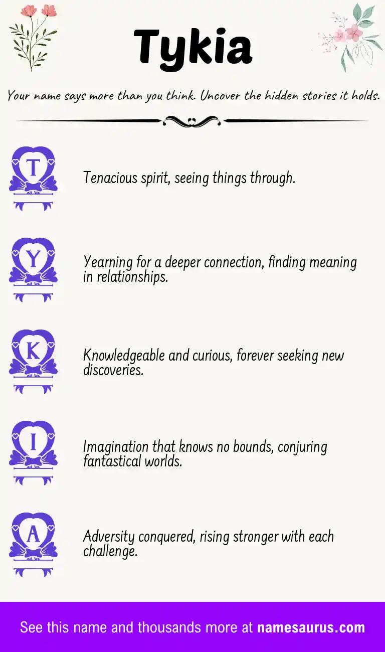 Acrostic poem about Tykia.