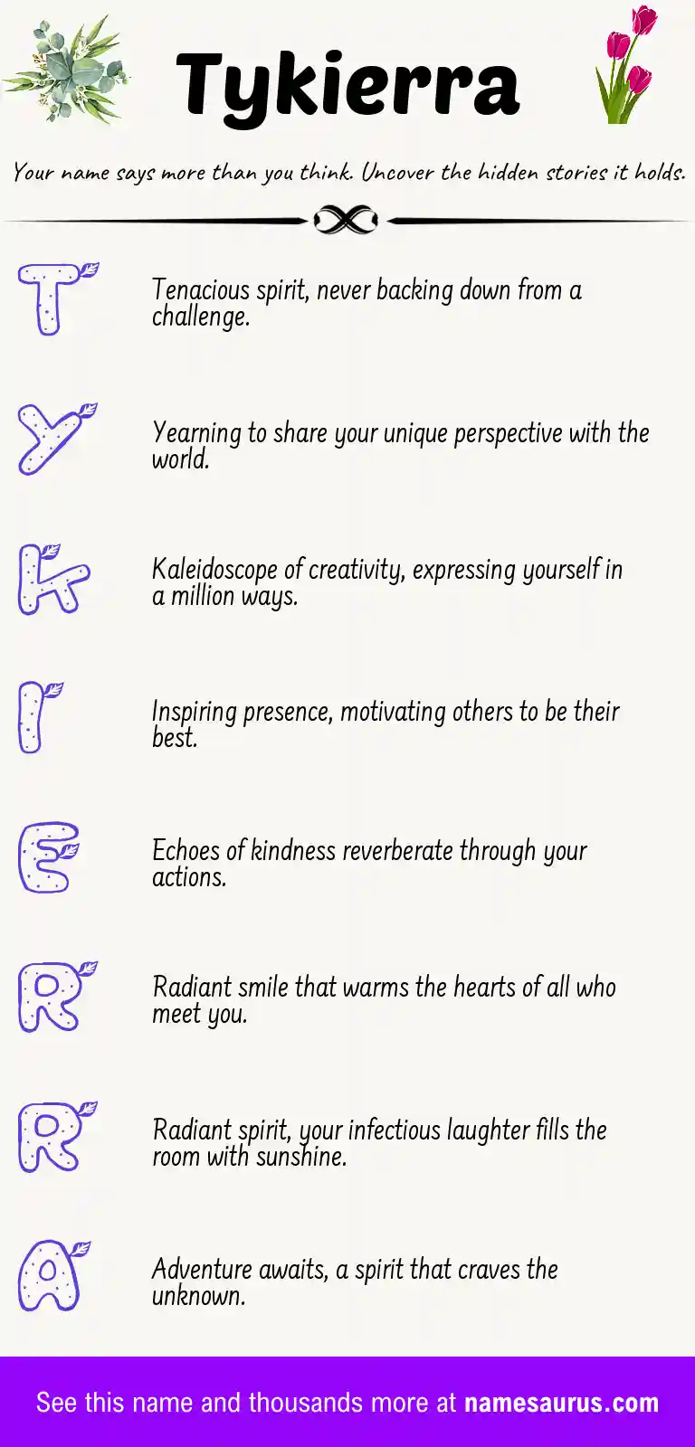 Acrostic poem about Tykierra.