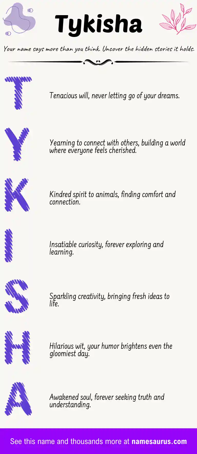 Acrostic poem about Tykisha.