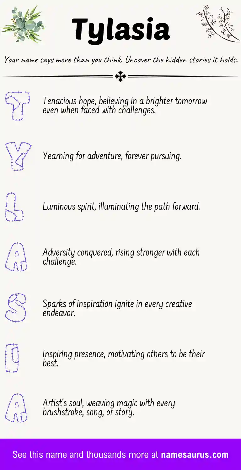 Acrostic poem about Tylasia.
