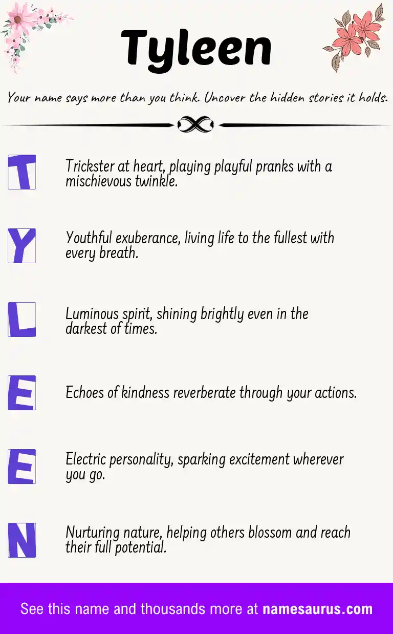 Acrostic poem about Tyleen.