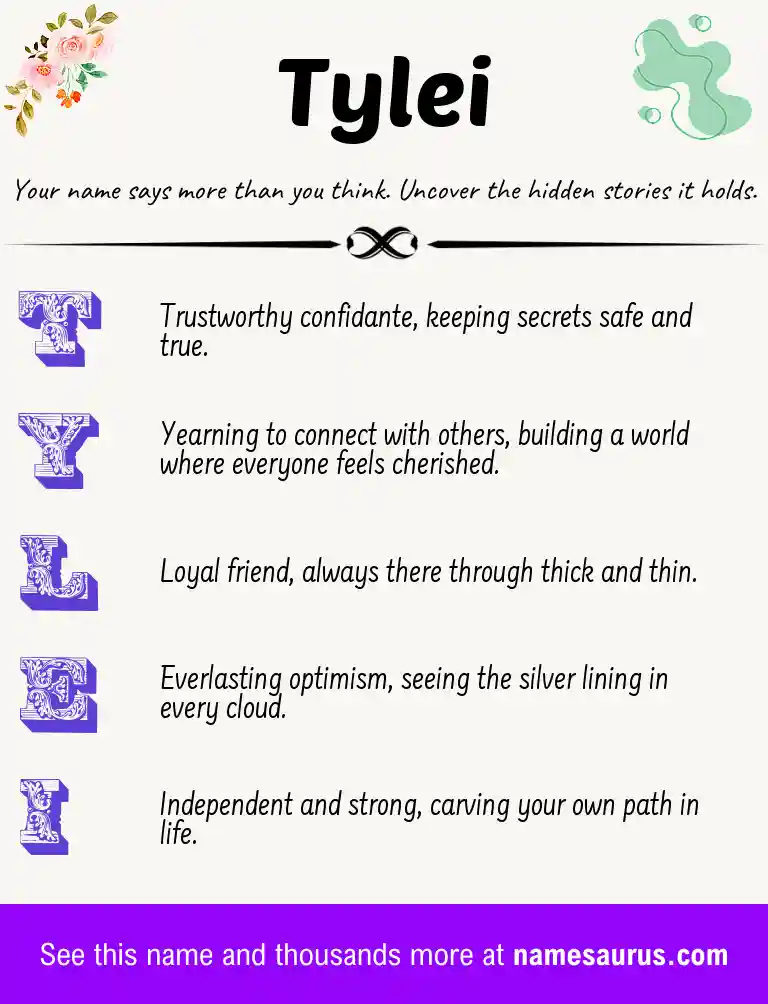 Acrostic poem about Tylei.