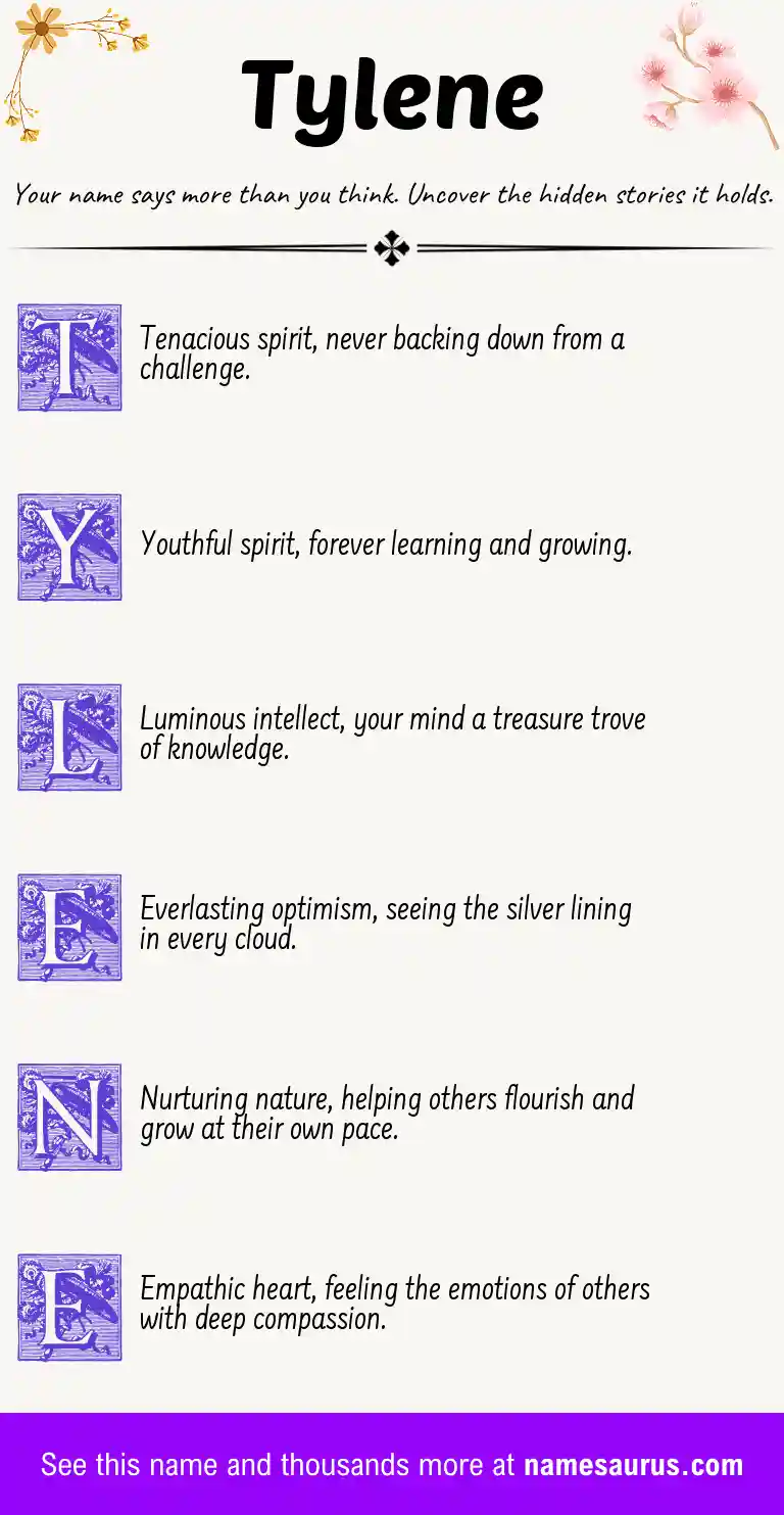 Acrostic poem about Tylene.