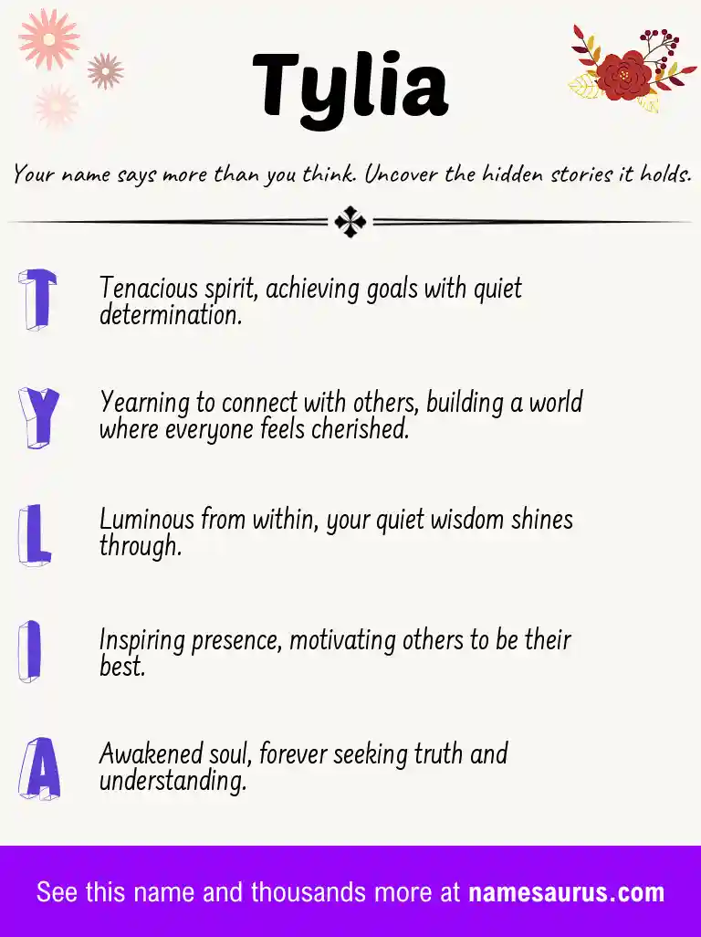 Acrostic poem about Tylia.