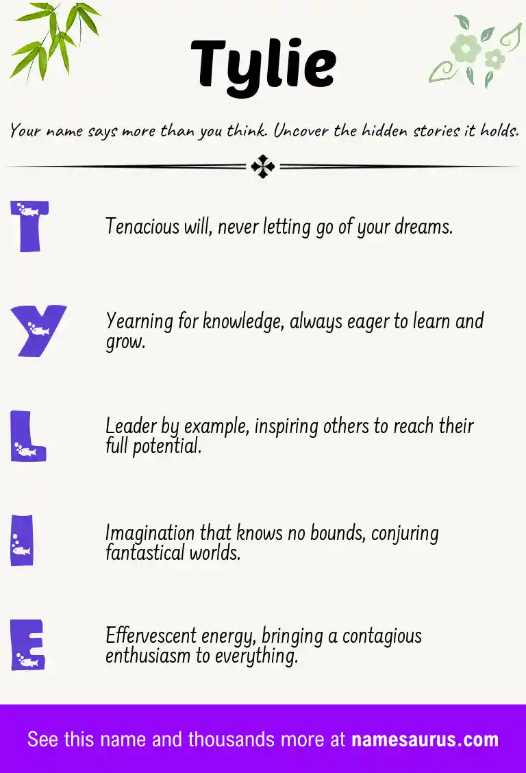 Acrostic poem about Tylie.