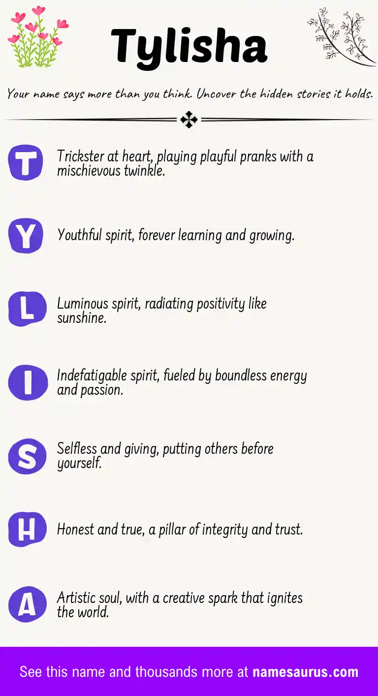 Acrostic poem about Tylisha.