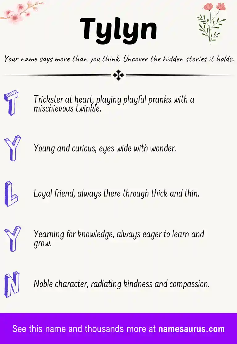 Acrostic poem about Tylyn.