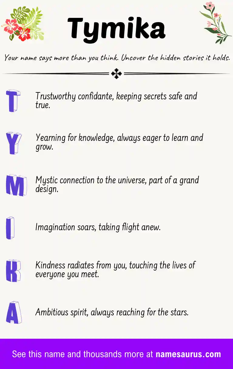 Acrostic poem about Tymika.