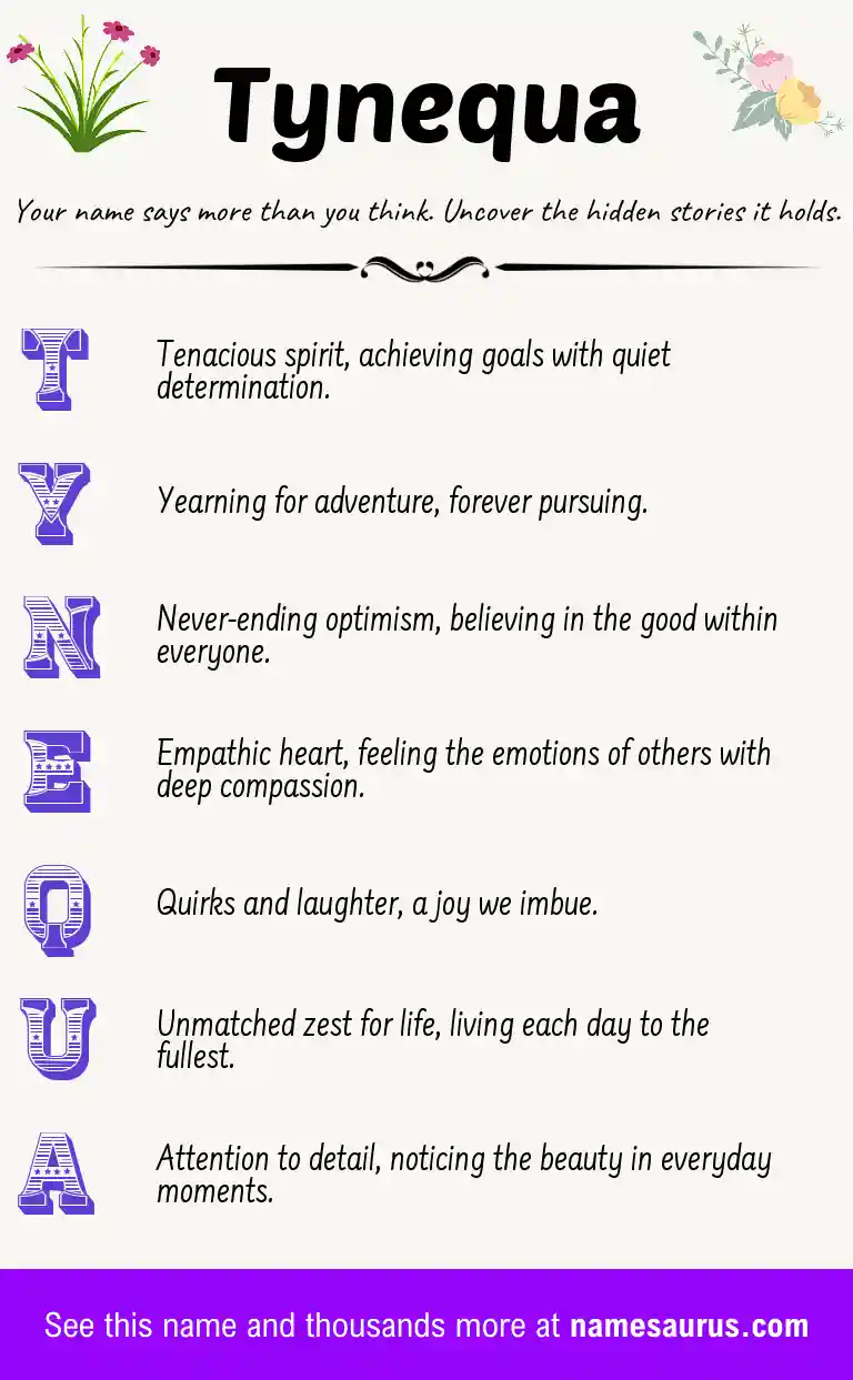Acrostic poem about Tynequa.