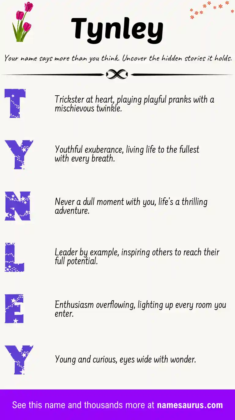 Acrostic poem about Tynley.