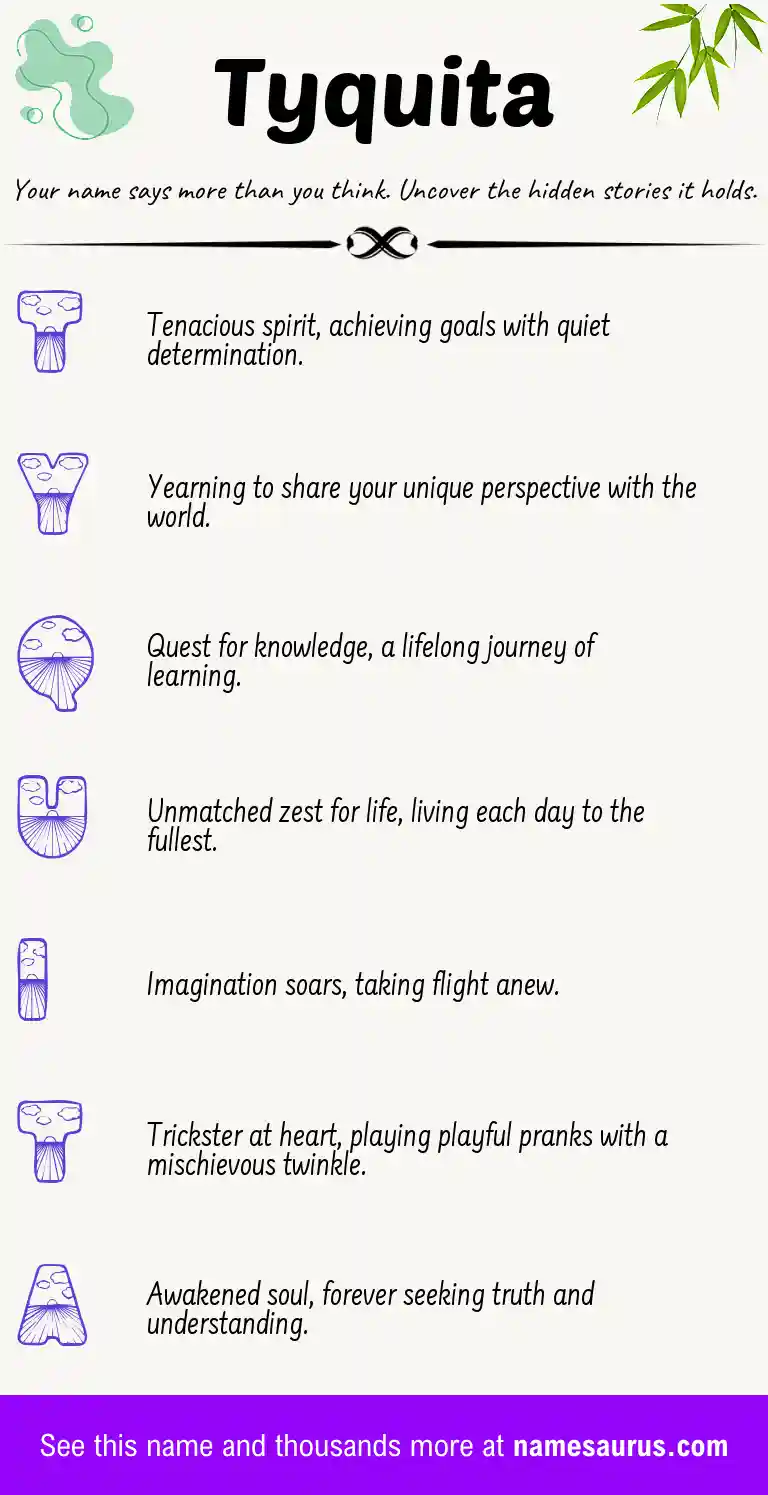 Acrostic poem about Tyquita.