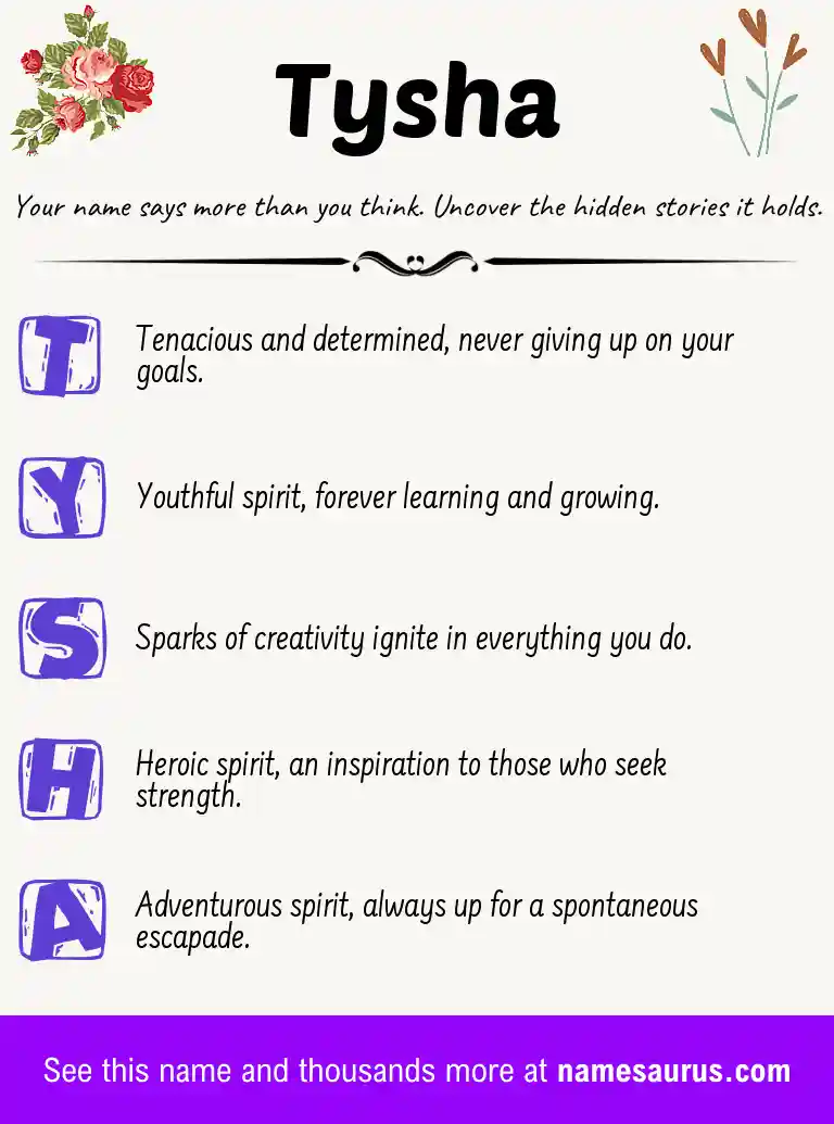 Acrostic poem about Tysha.