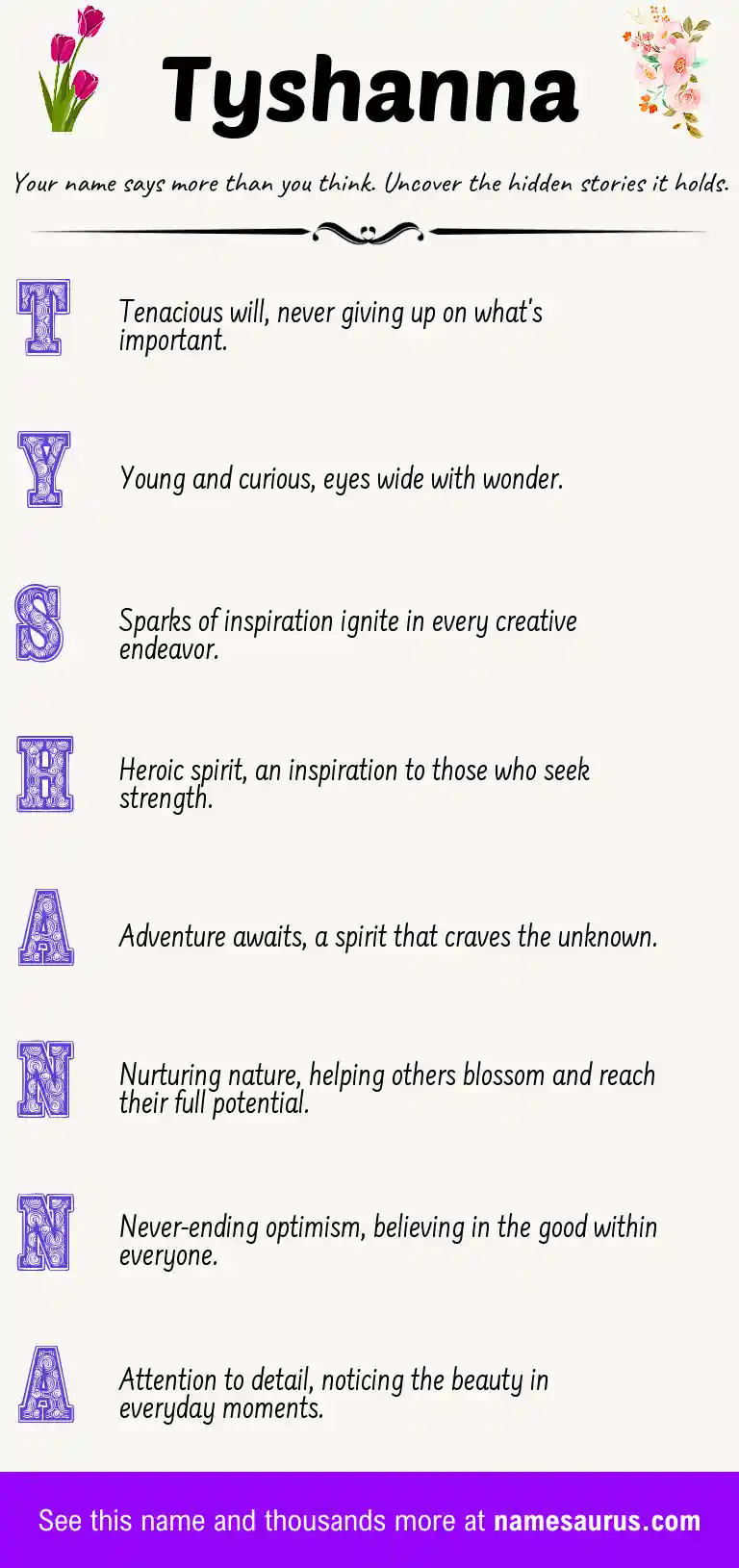 Acrostic poem about Tyshanna.