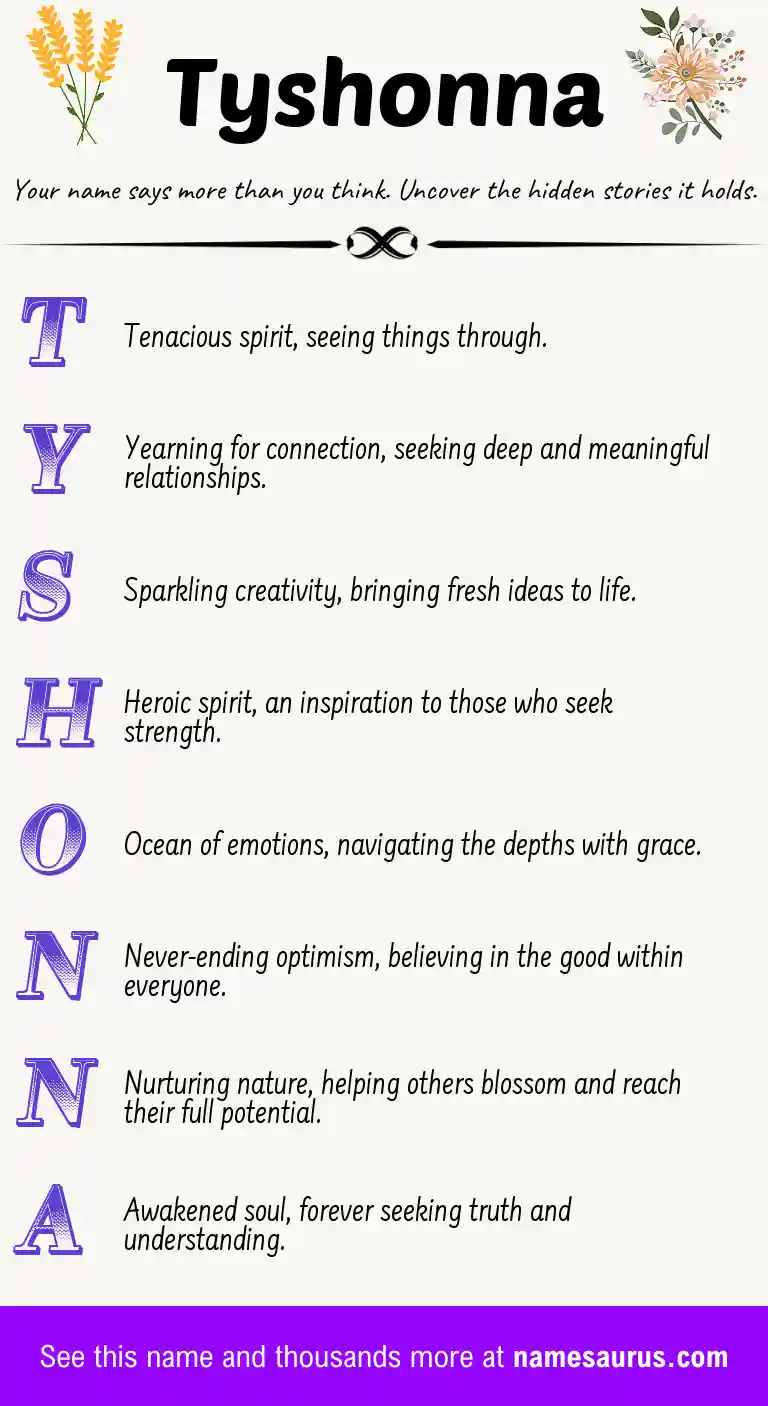 Acrostic poem about Tyshonna.