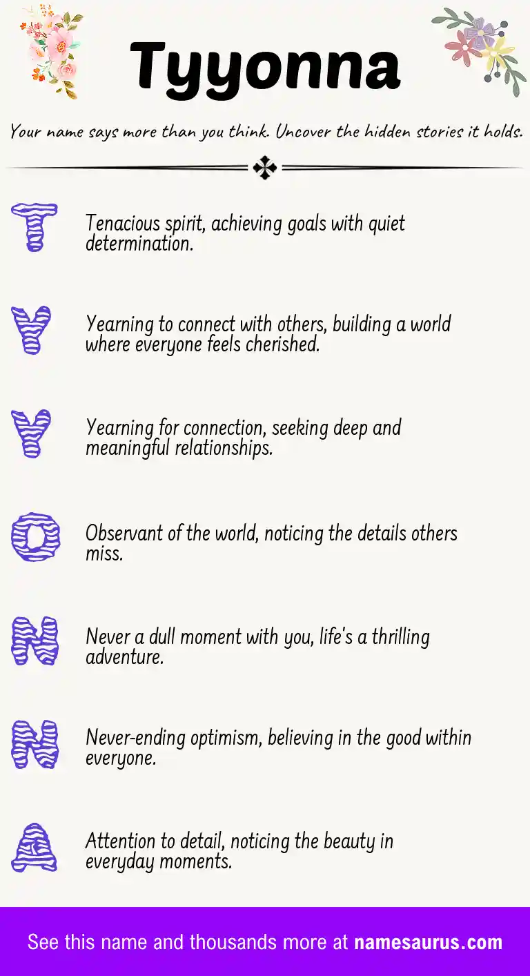 Acrostic poem about Tyyonna.