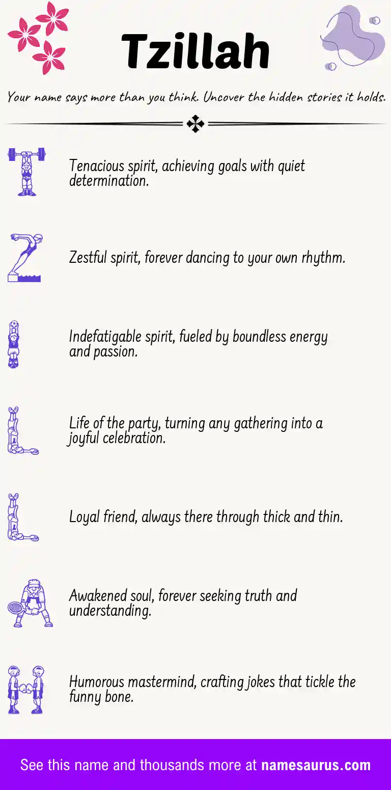 Acrostic poem about Tzillah.