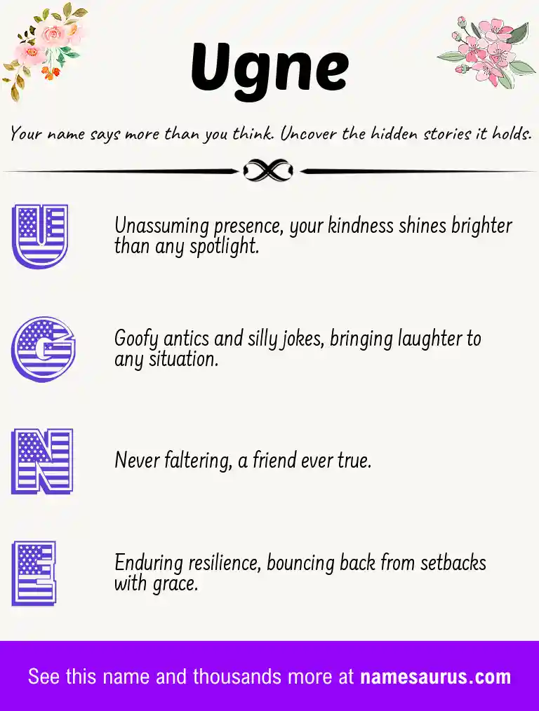 Acrostic poem about Ugne.