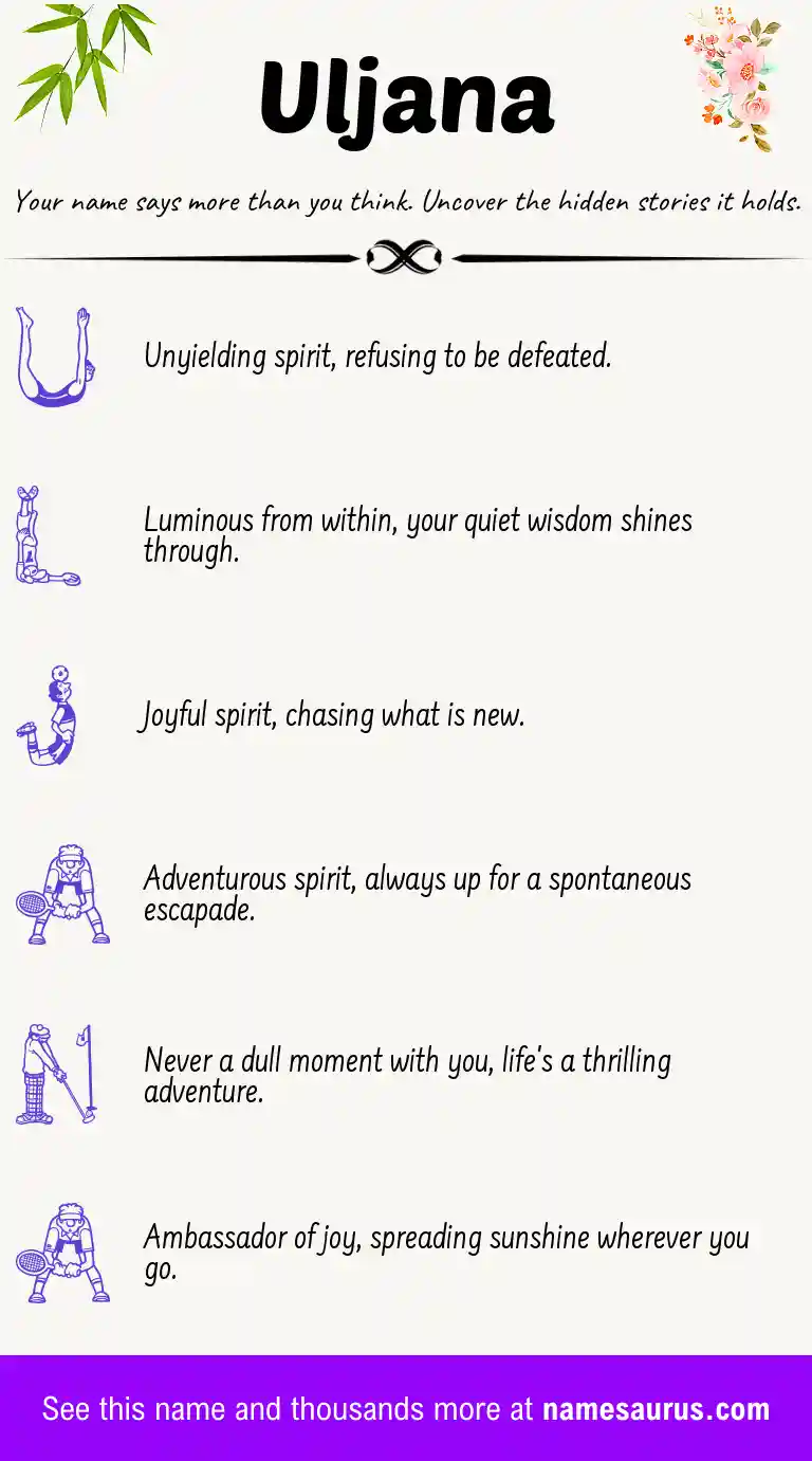 Acrostic poem about Uljana.