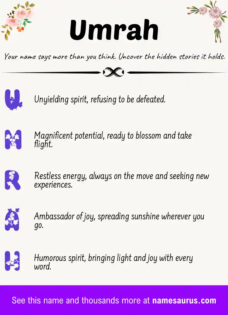 Acrostic poem about Umrah.