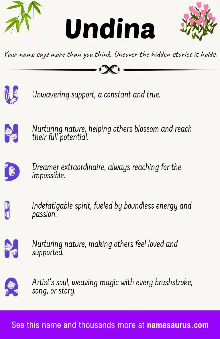 Acrostic poem about Undina.