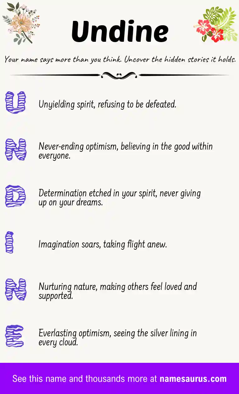 Acrostic poem about Undine.